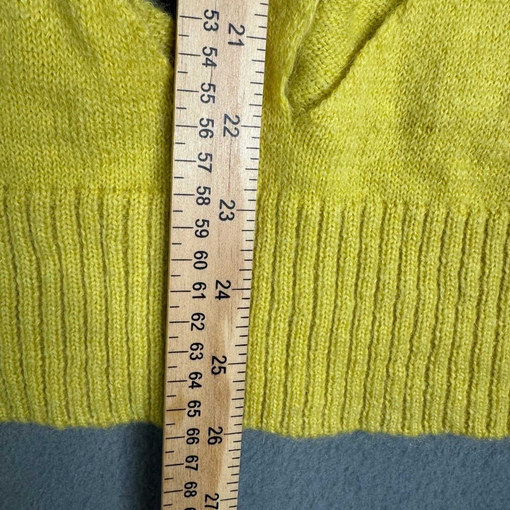 Valentino Yellow Mohair Merino Wool Cut Out Slashed Mock Neck Sweater Size S - Picture 10 of 10